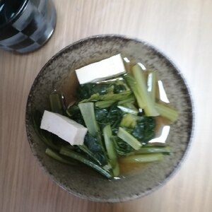 小松菜と豆腐の煮物